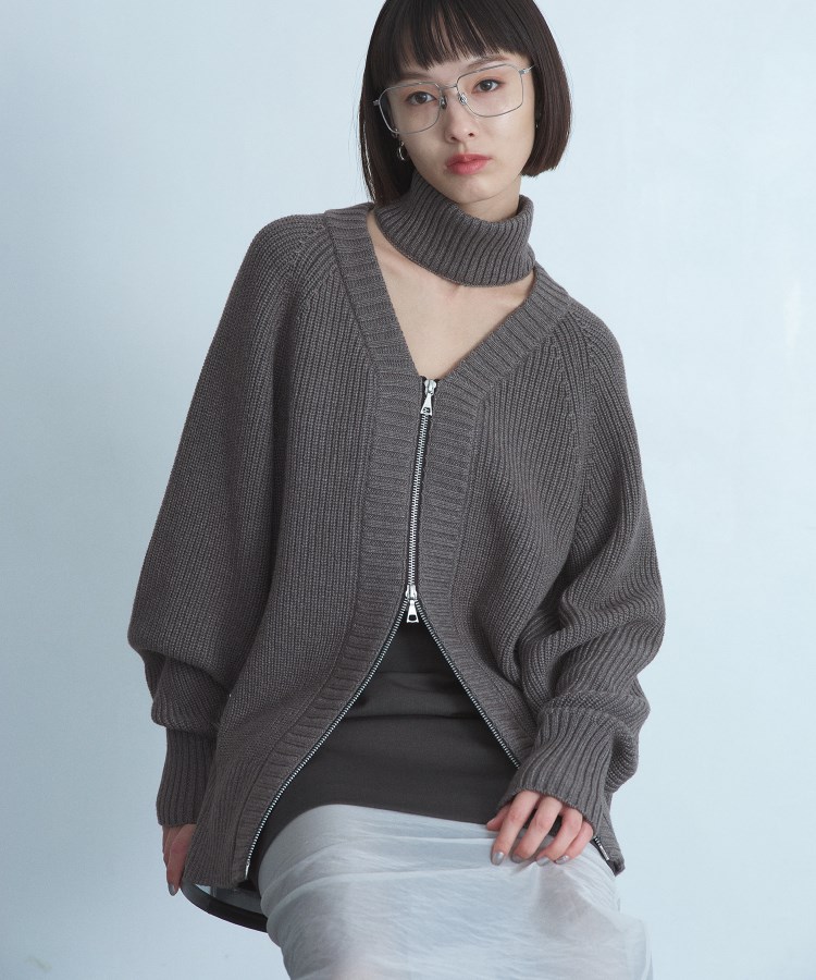 コードエー(CODE A)のCODE A｜2way zip cardigan1