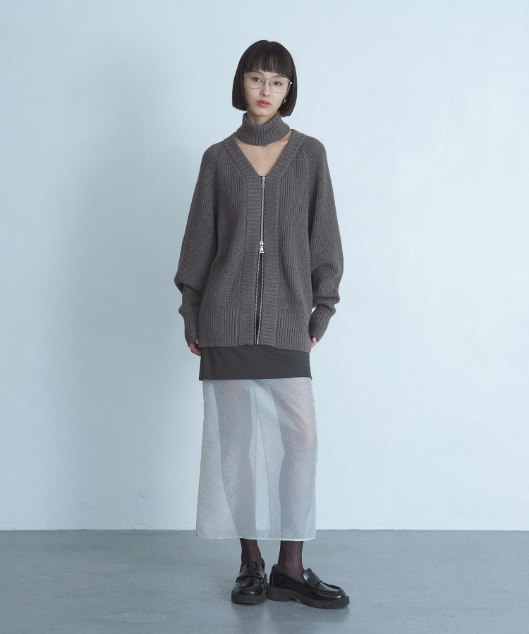 コードエー(CODE A)のCODE A｜2way zip cardigan4