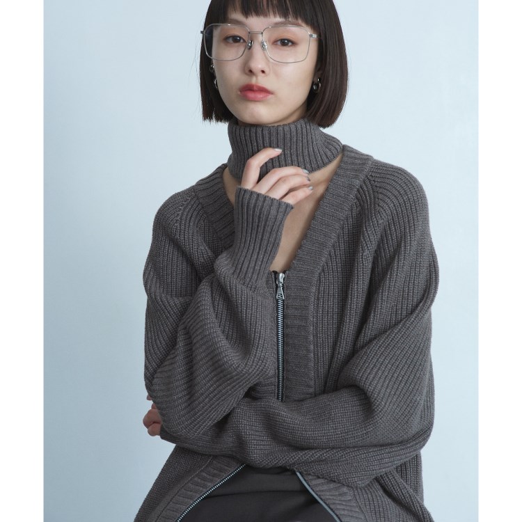 コードエー(CODE A)のCODE A｜2way zip cardigan カーディガン/ボレロ