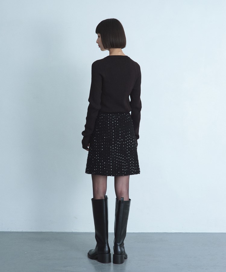 コードエー(CODE A)のCODE A｜dot tweed mini skirt3