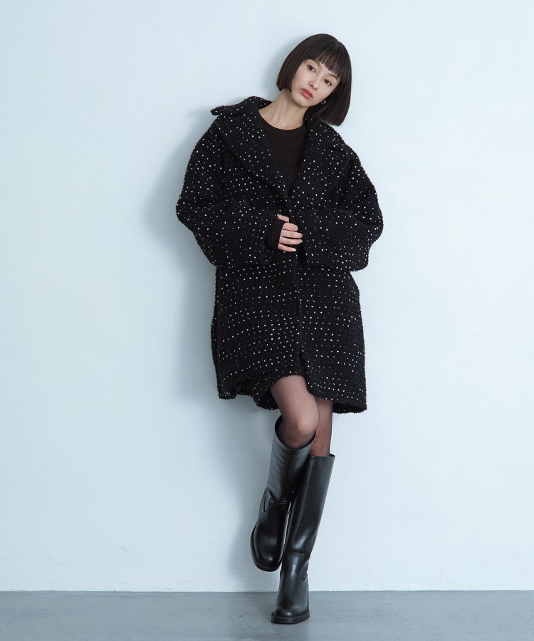 コードエー(CODE A)のCODE A｜dot tweed coat5