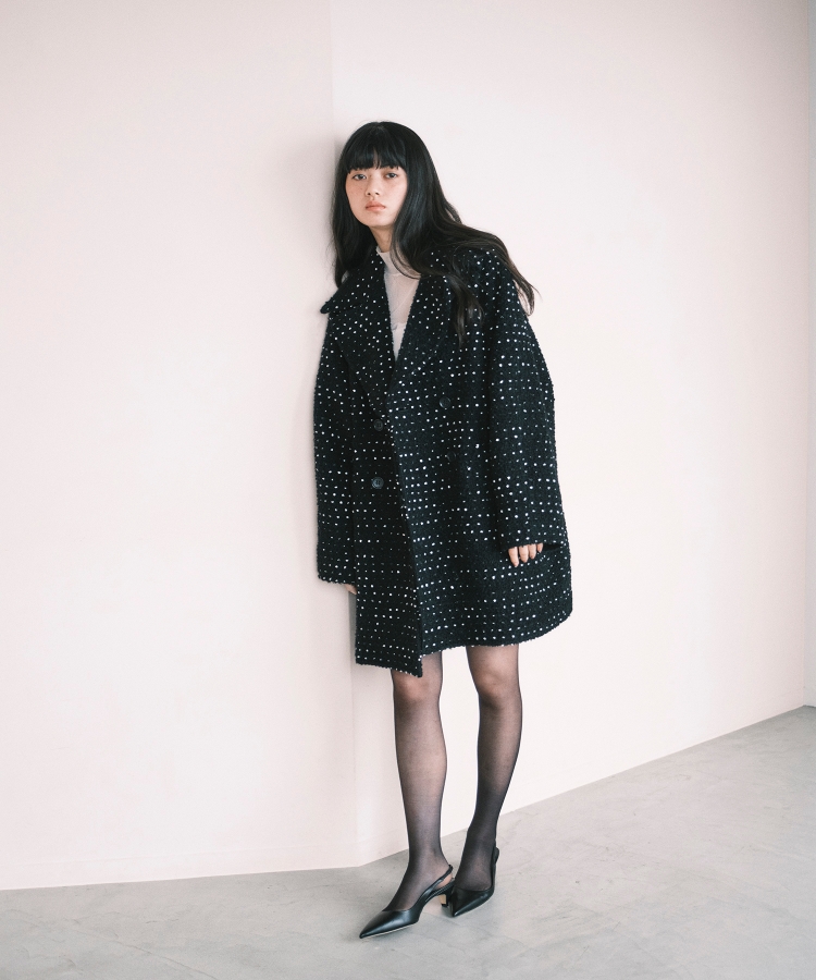 コードエー(CODE A)のCODE A｜dot tweed coat2