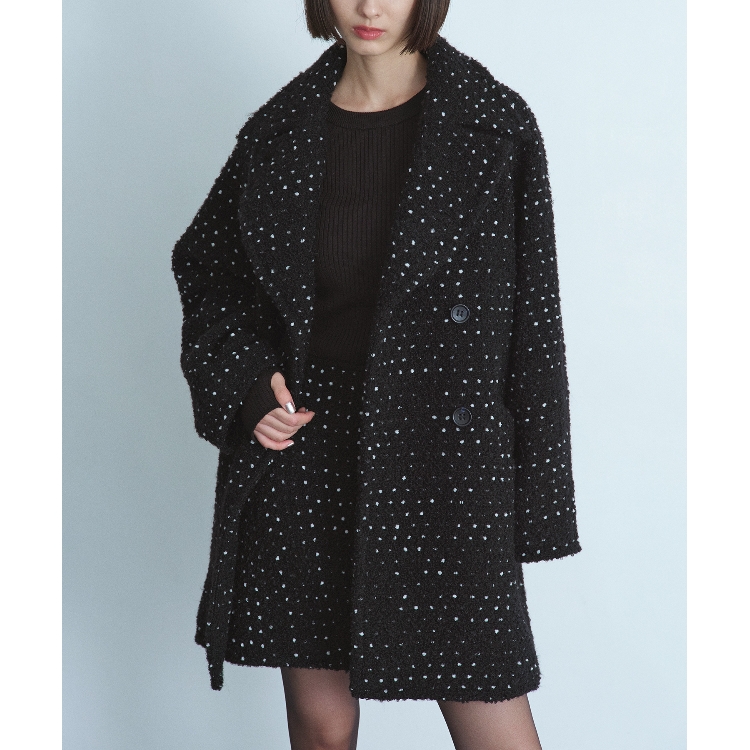 コードエー(CODE A)のCODE A｜dot tweed coat チェスターコート