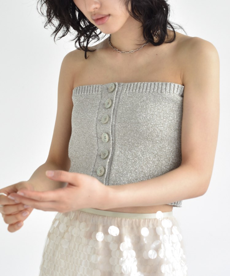 コードエー(CODE A)のCODE A｜lame knit bustier7