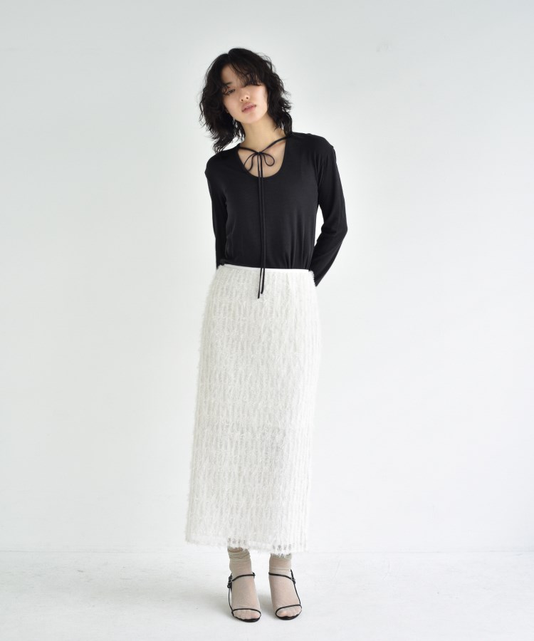 コードエー(CODE A)のCODE A｜front ribbon jersey tops9