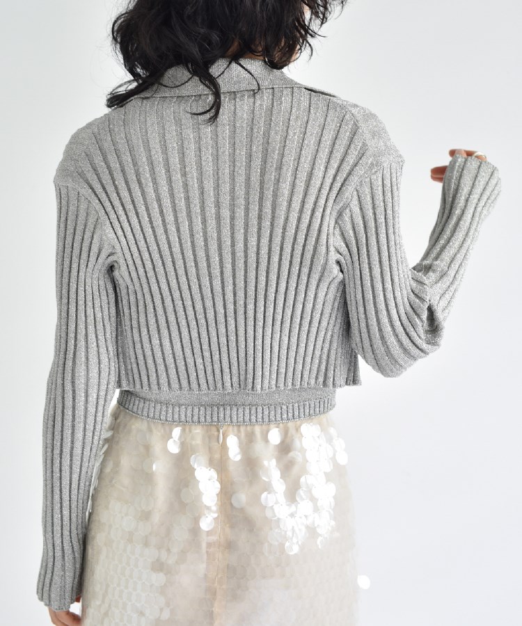 コードエー(CODE A)のCODE A｜lame knit cardigan10