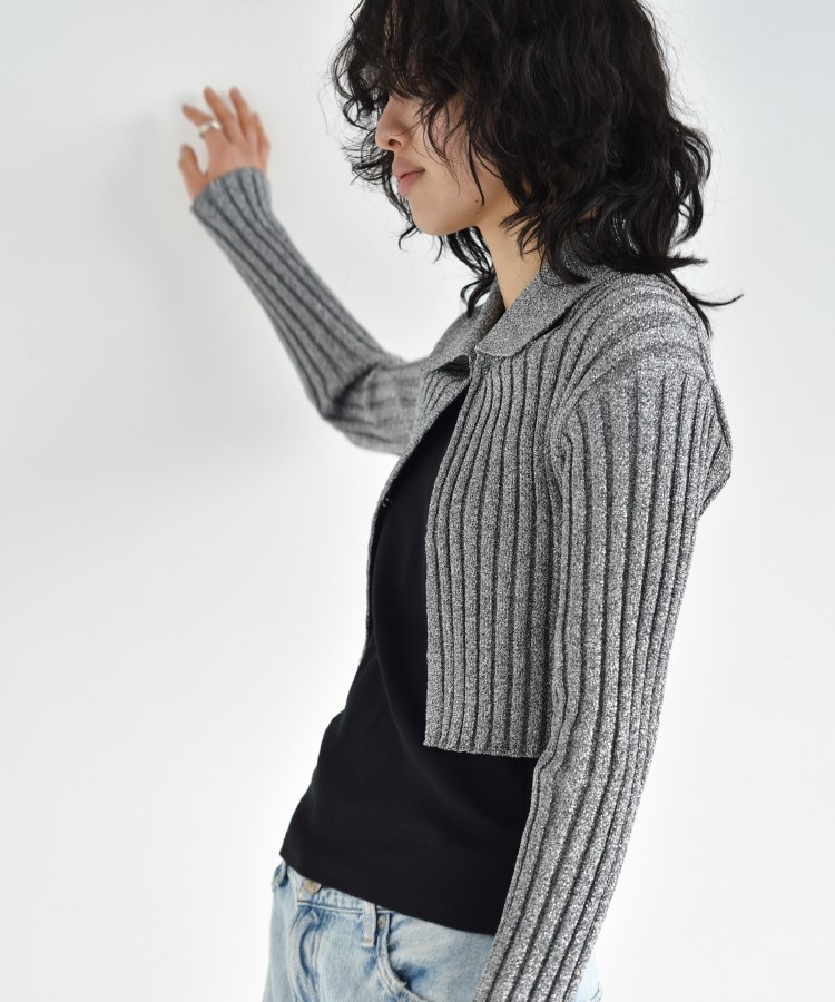 コードエー(CODE A)のCODE A｜lame knit cardigan14