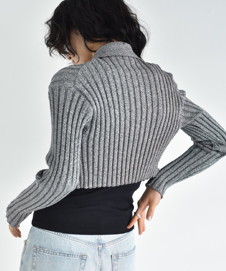 コードエー(CODE A)のCODE A｜lame knit cardigan15