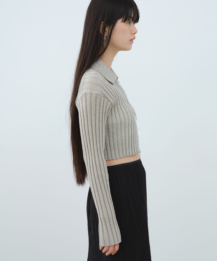 コードエー(CODE A)のCODE A｜lame knit cardigan5