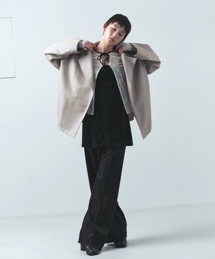 コードエー(CODE A)のCODE A|oversized short trench coat3