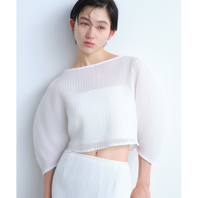 コードエー(CODE A)のCODE A｜sheer pleats tops カットソー