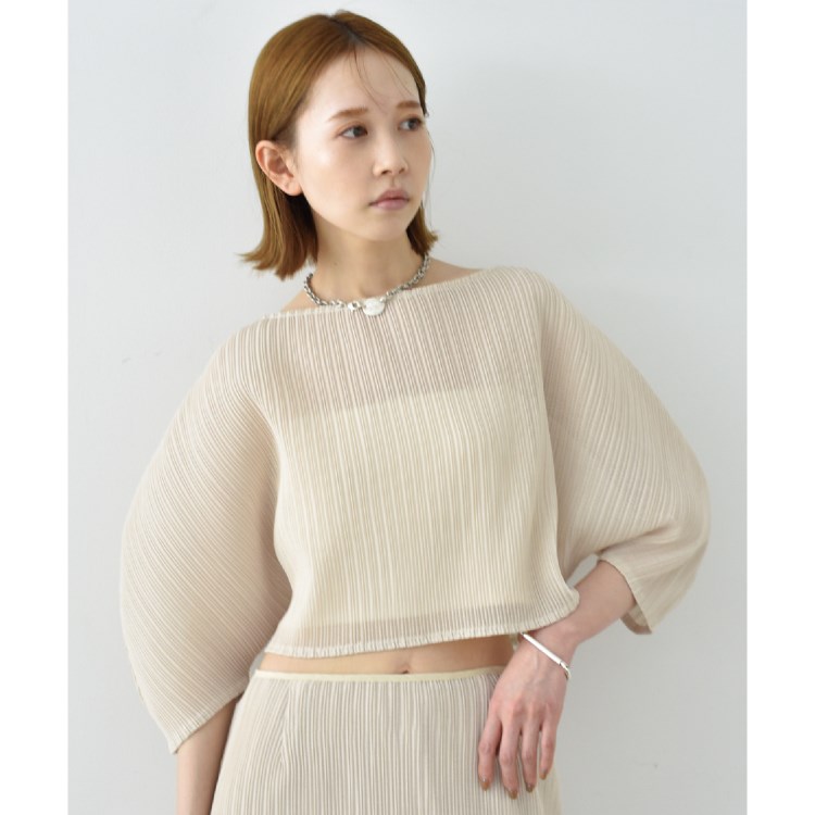 コードエー(CODE A)のCODE A｜sheer pleats tops カットソー