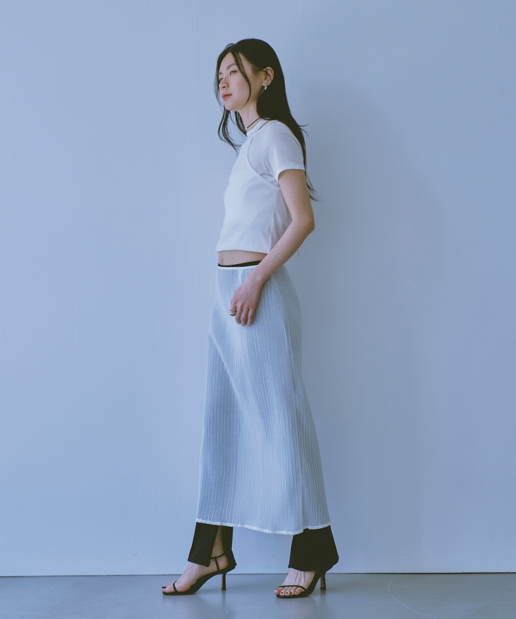 コードエー(CODE A)のCODE A｜sheer pleats skirt25