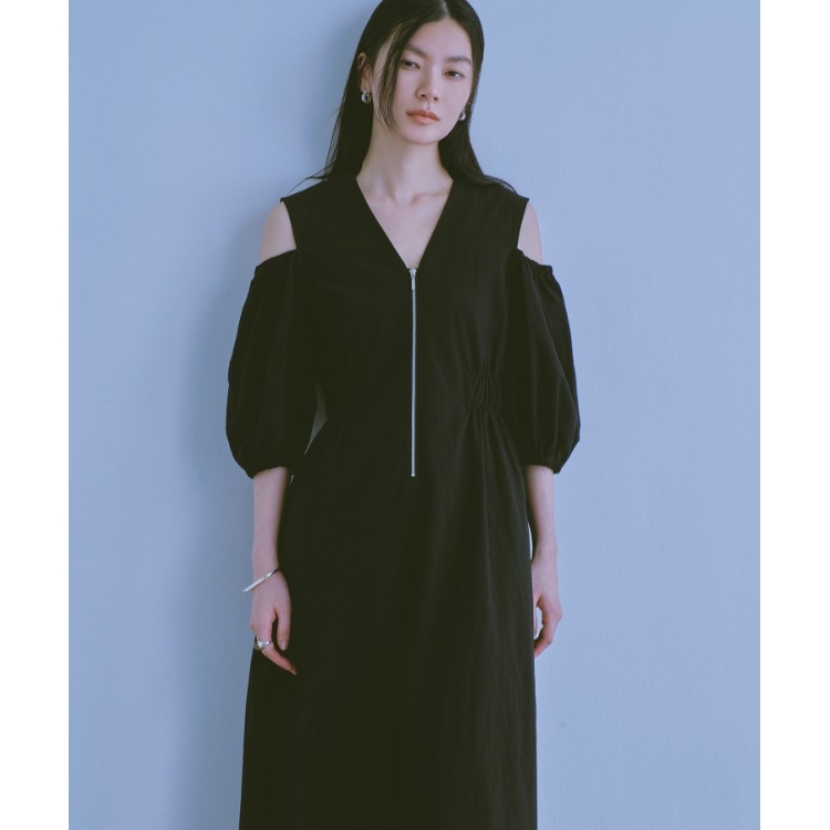 コードエー(CODE A)のCODE A｜front zip desigin dress マキシ・ロングワンピース