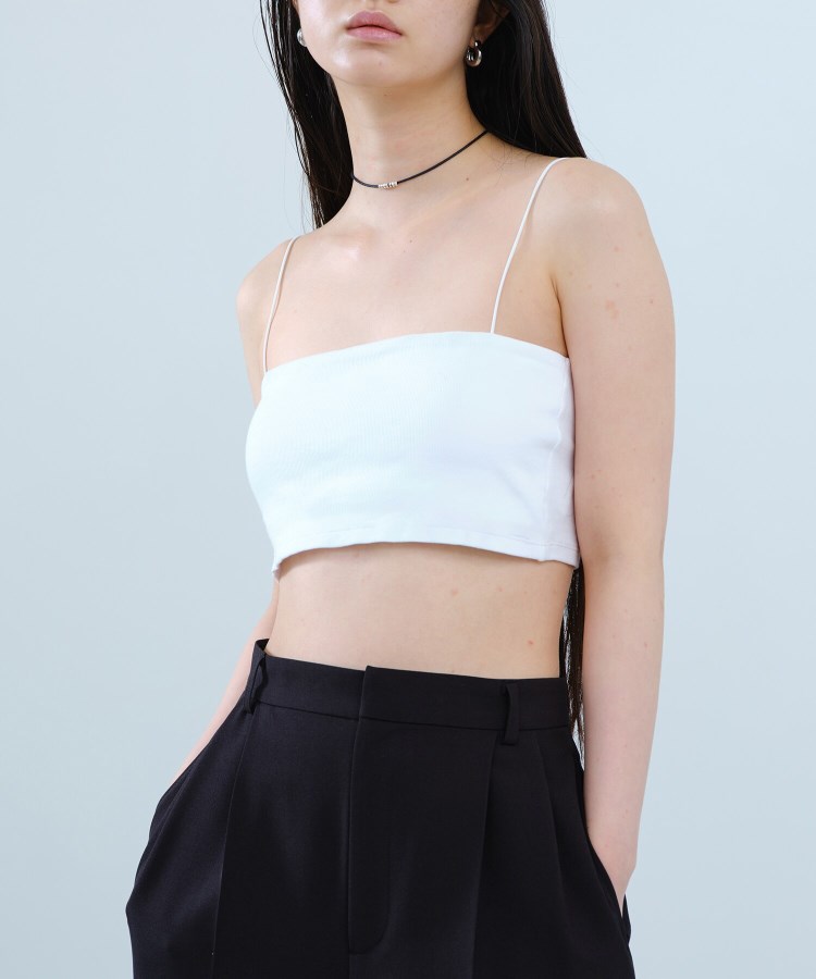 コードエー(CODE A)のCODE A｜bandeau bra short tops ホワイト(001)