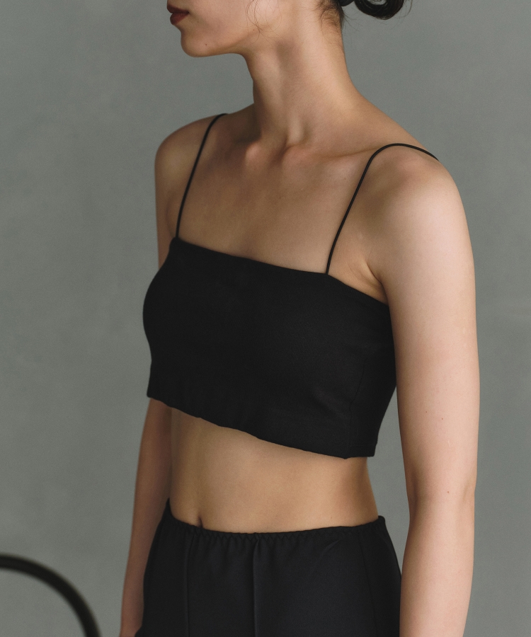 コードエー(CODE A)のCODE A｜bandeau bra short tops ブラック(019)