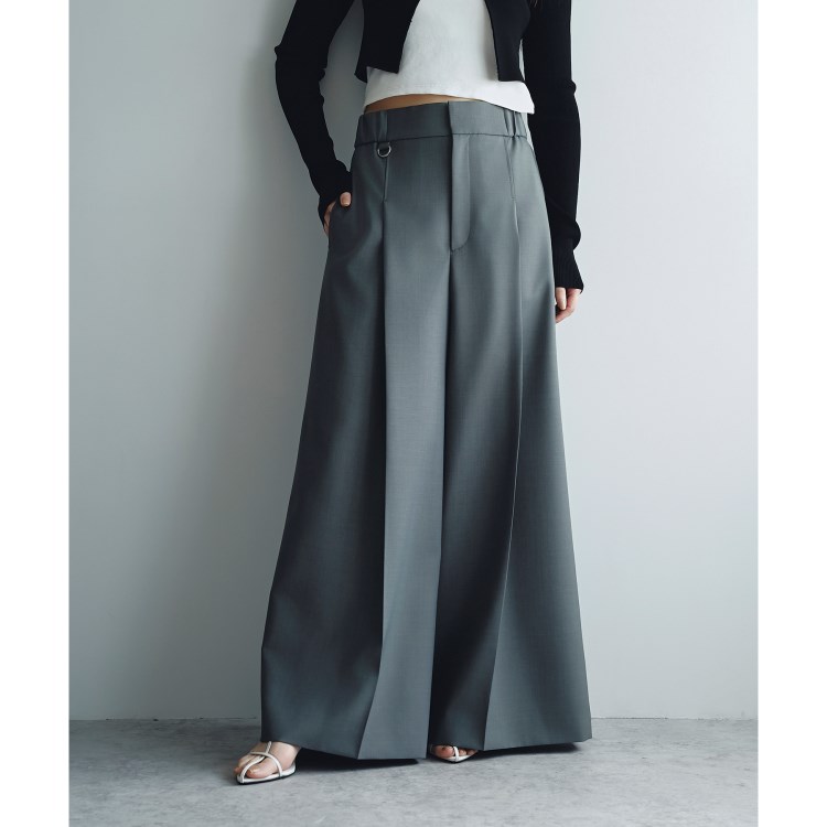 コードエー(CODE A)のpleated wide trousers フルレングスパンツ