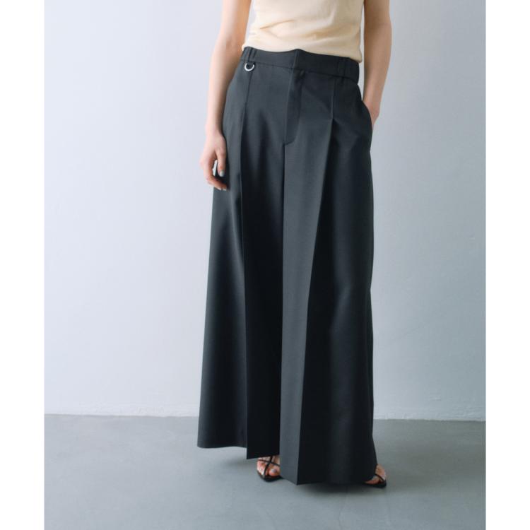 コードエー(CODE A)のpleated wide trousers フルレングスパンツ