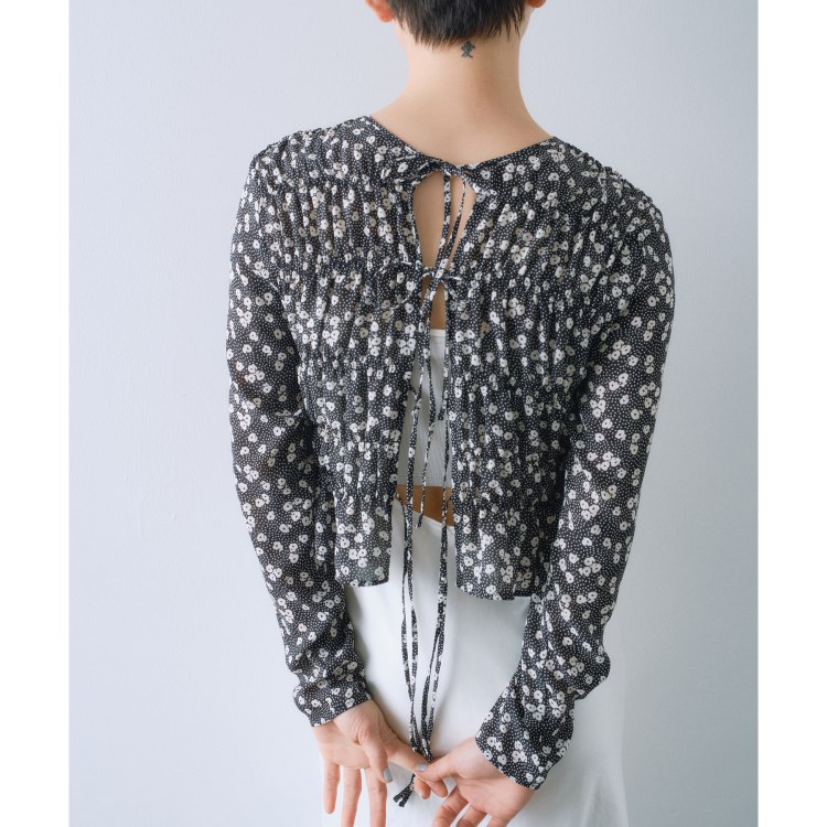 コードエー(CODE A)のpetit flower ribbon blouse シャツ・ブラウス