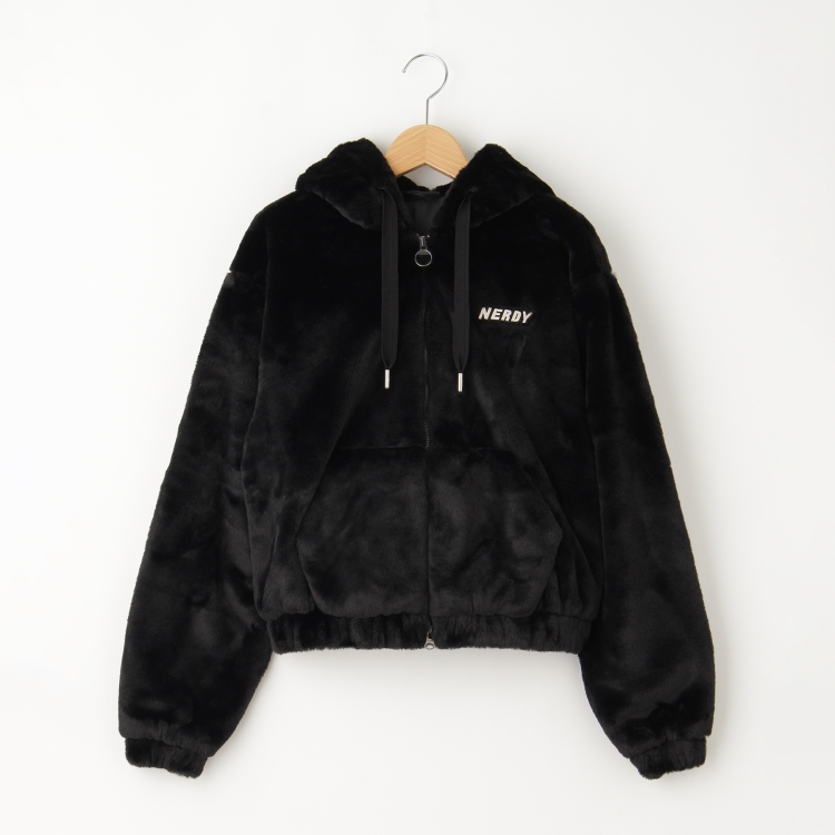 オフプライスストア(ウィメン)(OFF PRICE STORE(Women))のNERDY（ノルディ） W′S CROPPED ECO FUR HOODIE ZIP-UP パーカー