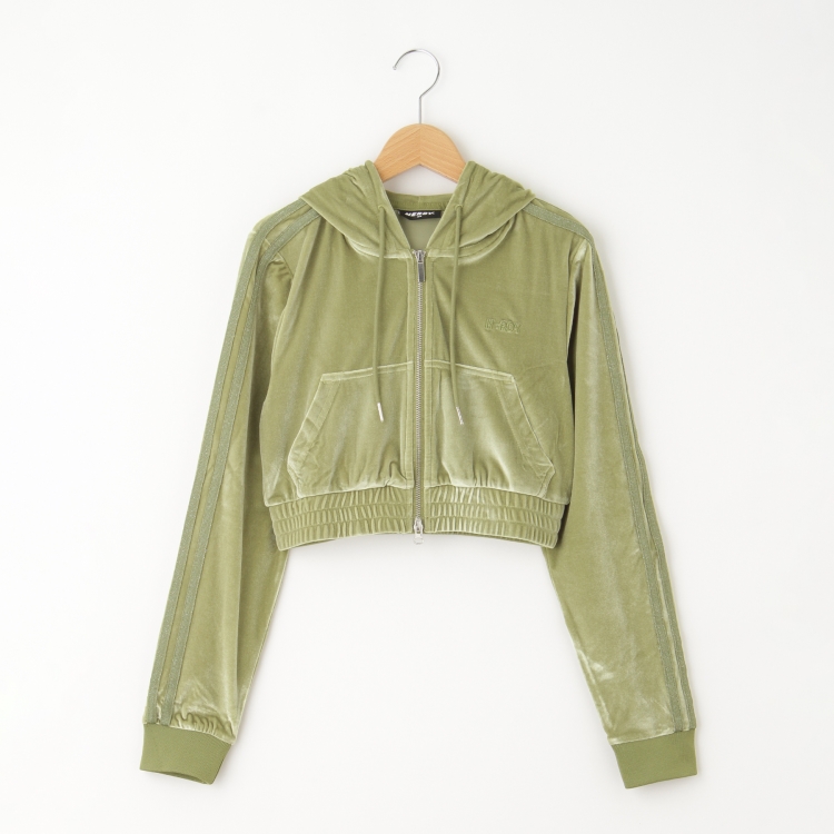 オフプライスストア(ウィメン)(OFF PRICE STORE(Women))のNERDY（ノルディ） W′S NY VELVET CROPPED HOODIE TRACK TOP パーカー