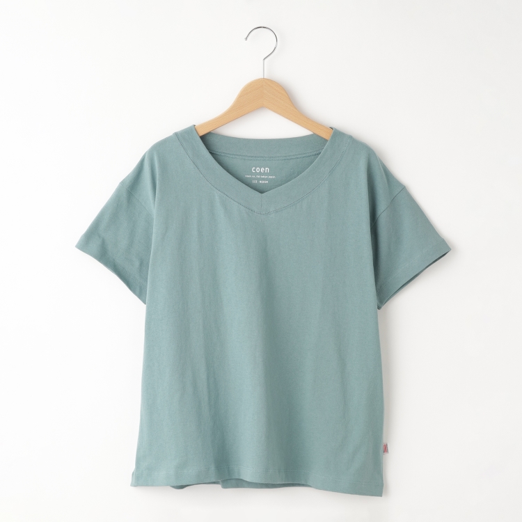 オフプライスストア(ウィメン)(OFF PRICE STORE(Women))のcoen（コーエン） 【UVカット機能付き】USAコットンVネックTシャツ Ｔシャツ