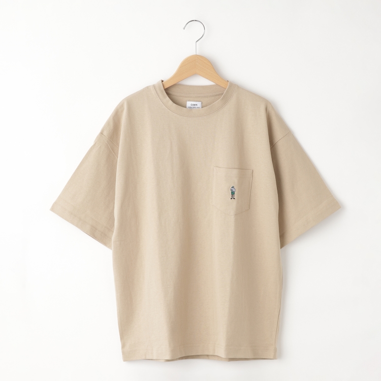 オフプライスストア(メンズ)(OFF PRICE STORE(Mens))のcoen(コーエン)　”ワンポイント刺繍シリーズ”働く人刺繍Tシャツ　【洗える/SALE】 Ｔシャツ