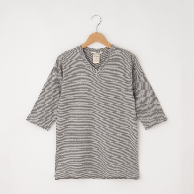 オフプライスストア(メンズ)(OFF PRICE STORE(Mens))のMIL-SPEC（ミルスペック） Vネックボーダー5分袖Tシャツ Ｔシャツ