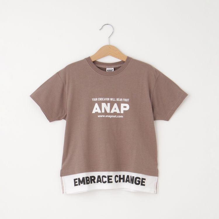 オフプライスストア(キッズ)(OFF PRICE STORE(Kids))のANAP KIDS（アナップキッズ） 裾切り替えロゴTシャツ Ｔシャツ