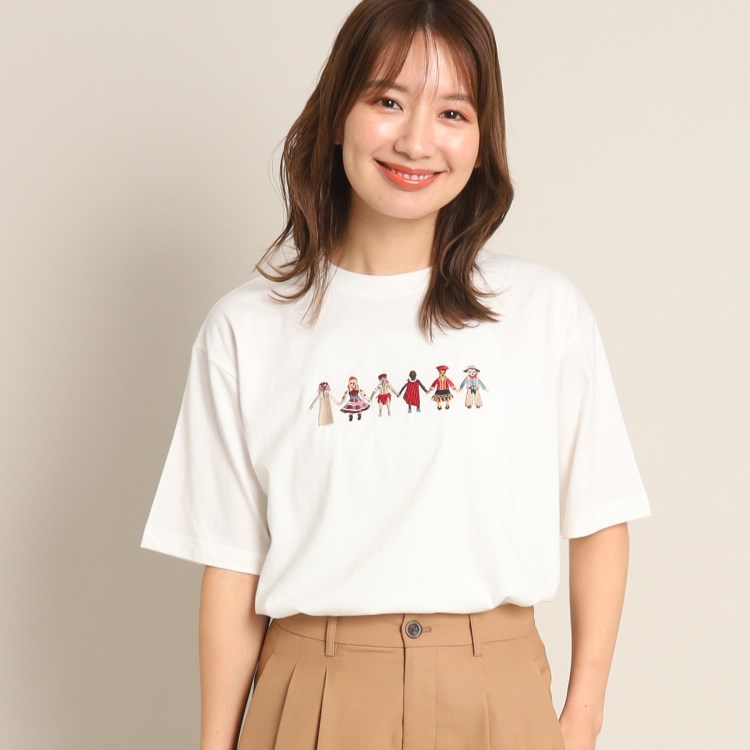 デッサン（ユニセックス）(Dessin(UNISEX))の【ユニセックス・キッズリンクコーデ】刺繍Tシャツ Ｔシャツ