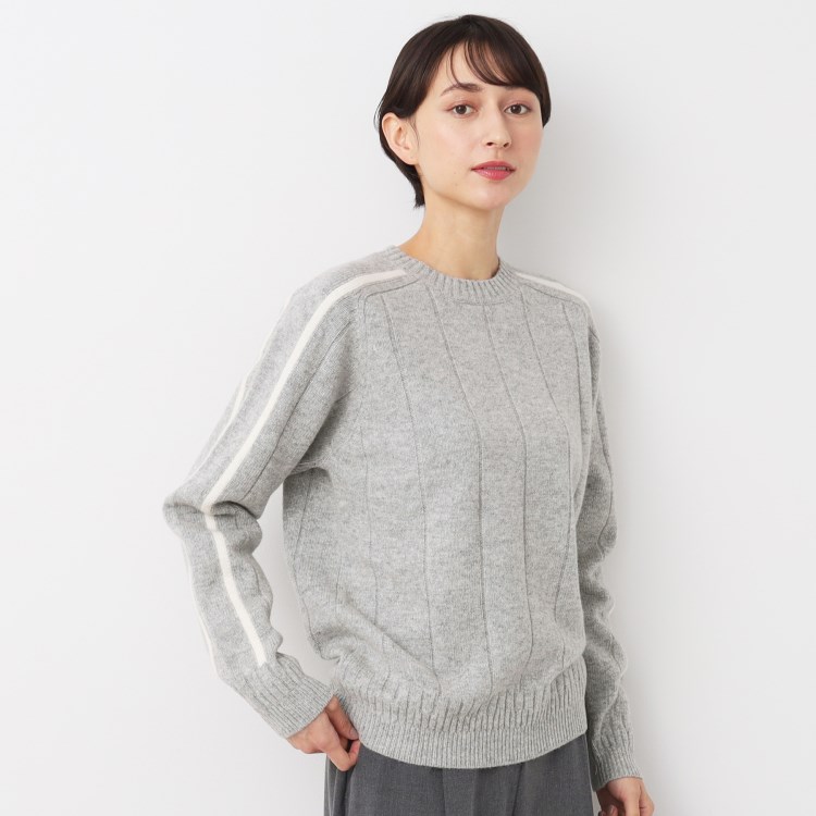 デッサン（ユニセックス）(Dessin(UNISEX))の【ユニセックス・ハミルトンラムズウール】ライン入りニット（XS～L） ニット/セーター