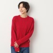 デッサン（ユニセックス）(Dessin(UNISEX))の【ユニセックス・洗える】ケーブル編みニット レッド(062)