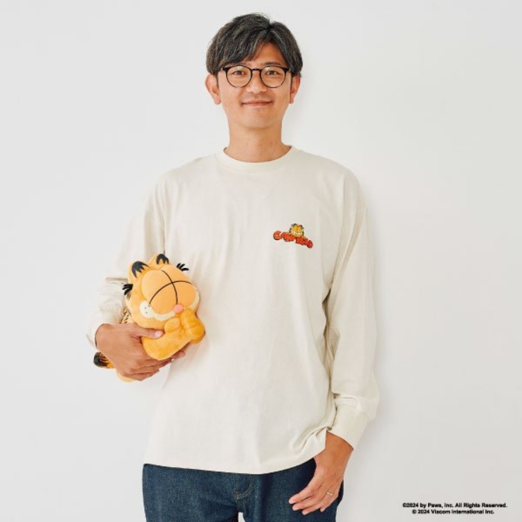 アンドディープティマイン(and D.petit main)の【パパもおそろい】DadガーフィールドロンTEE Ｔシャツ