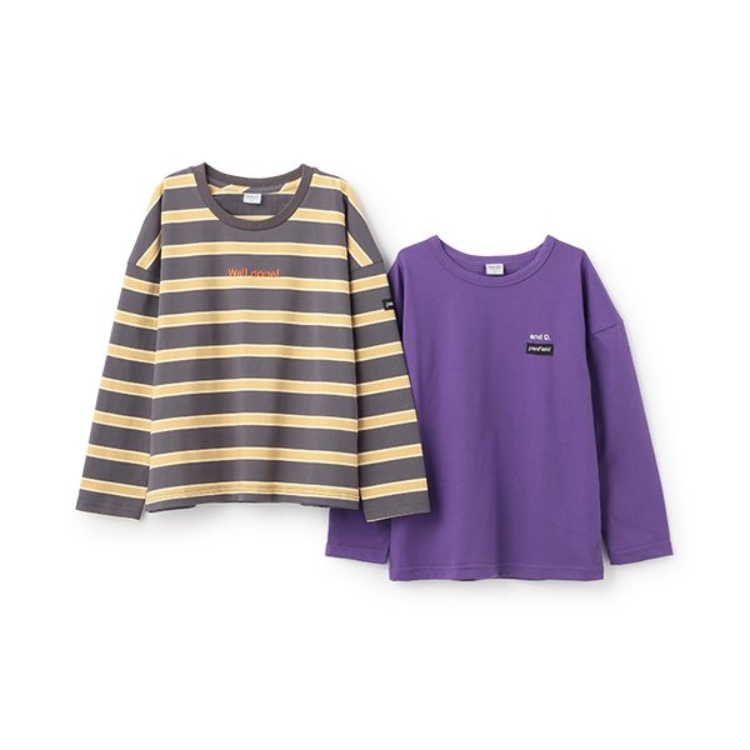 アンドディープティマイン(and D.petit main)の【Penfield】KidsマルチボーダーsetT Ｔシャツ