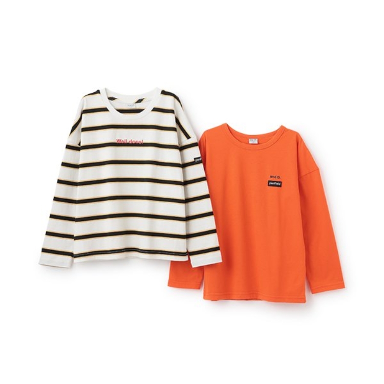 アンドディープティマイン(and D.petit main)の【Penfield】KidsマルチボーダーsetT Ｔシャツ