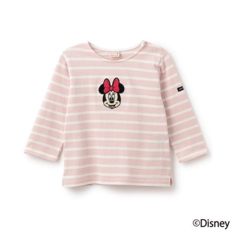 プティマイン(petit main)の【Disney】アップリケボーダー長袖T Ｔシャツ