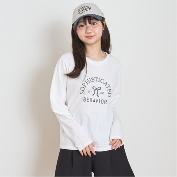 ラブトキシック・エル ティー エックス シー(Lovetoxic LTXC)のリボン刺しゅう長袖Tシャツ Ｔシャツ