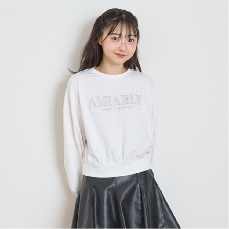 ラブトキシック・エル ティー エックス シー(Lovetoxic LTXC)のオーガビッツチュールアップリケ長袖Tシャツ Ｔシャツ