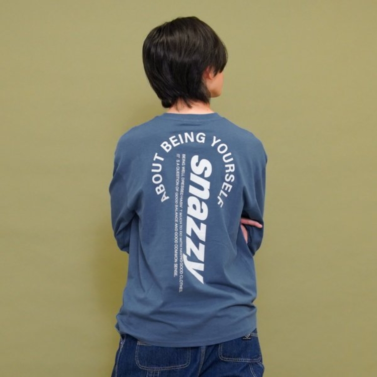 グラソス(GLAZOS)の【プチプラ】バック縦ロゴ長袖Tシャツ Ｔシャツ