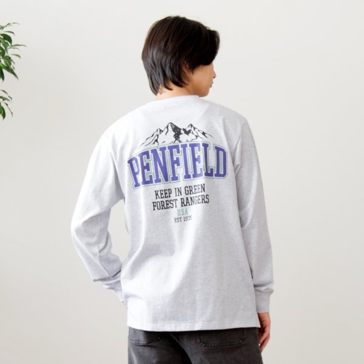 グラソス(GLAZOS)の【Penfield】USAコットン・バックロゴプリント長袖Tシャツ Ｔシャツ