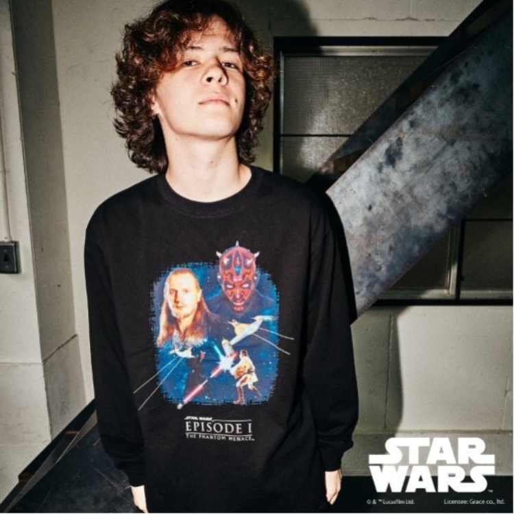 グラソス(GLAZOS)の【STAR WARS】JEDI vs SITH / フロントプリント長袖Tシャツ Ｔシャツ