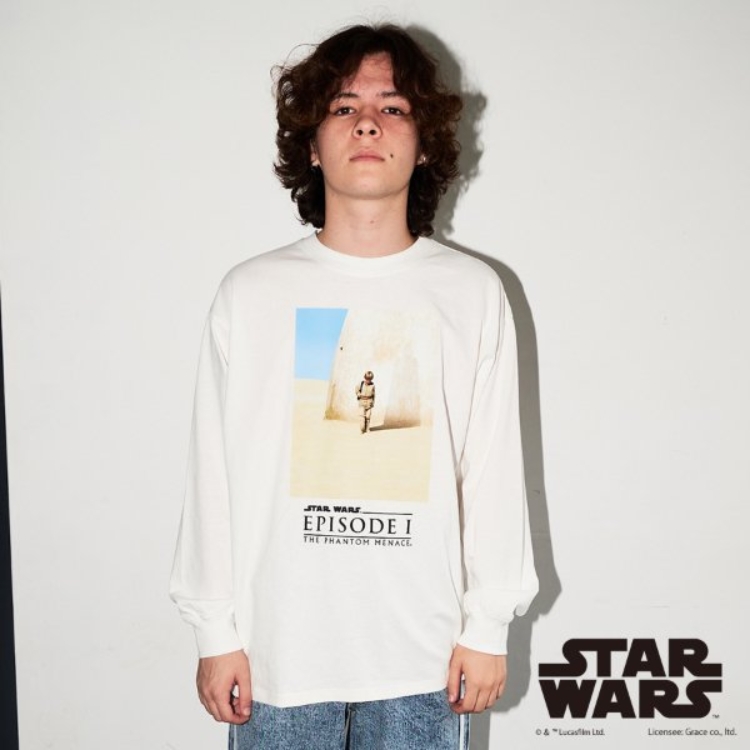 グラソス(GLAZOS)の【STAR WARS】アナキン・スカイウォーカー / フロントプリント長袖Tシャツ Ｔシャツ