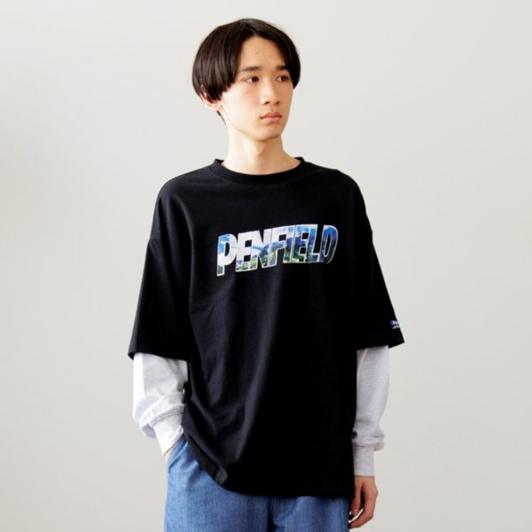 グラソス(GLAZOS)の【Penfield】USAコットン・フロントロゴレイヤードビッグ長袖Tシャツ Ｔシャツ