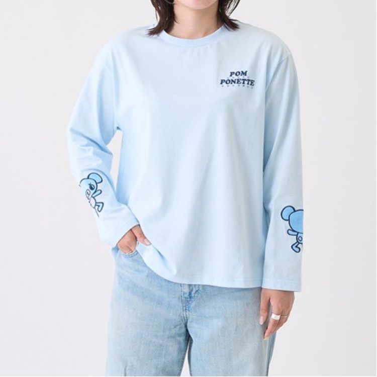 ポンポネットジュニア(pom ponette junior)のミントくん 袖アップリケTシャツ Ｔシャツ