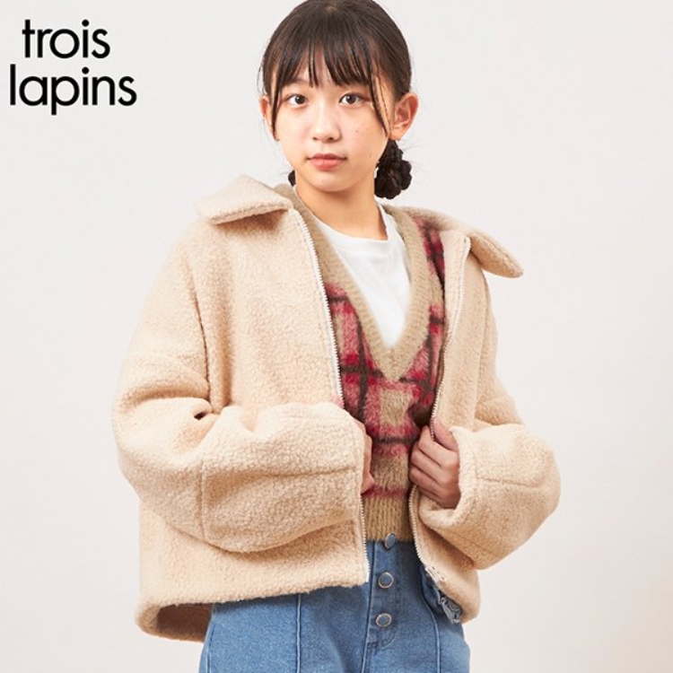 ケーピー(KP)のtroislapins(トロワラパン)ブークレーブルゾン(140～160) その他