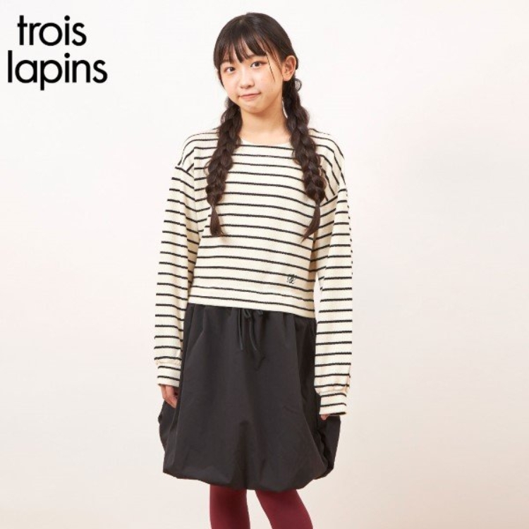 ケーピー(KP)のtroislapins(トロワラパン)鹿の子ボーダーワンピース(140～160) その他