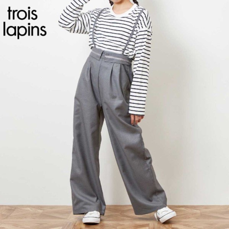 ケーピー(KP)のtroislapins サスペンダー付きワイドパンツ(140～160) その他