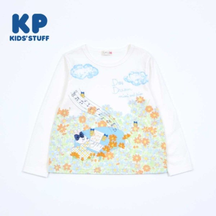 ケーピー(KP)のKP お花柄パネル長袖Tシャツ(80～140) その他