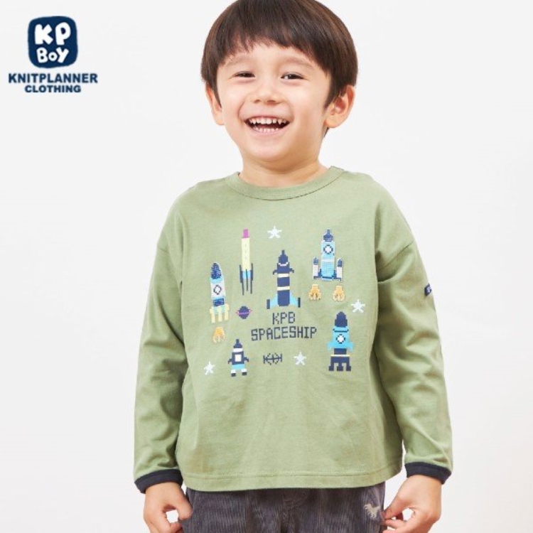 ケーピー(KP)のKPBOY シリコンブロックプリント長袖Ｔシャツ(80～150) その他