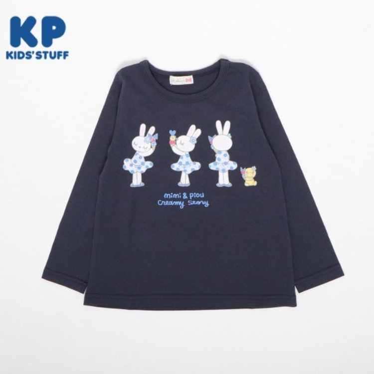 ケーピー(KP)のKP アイスうさぎプリント長袖Tシャツ(80～90) Ｔシャツ